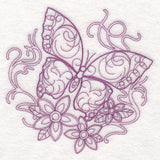 Delicate Butterfly Doodle (Vintage)