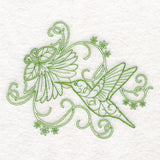 Delicate Hummingbird Doodle (Vintage)