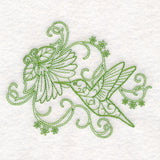 Delicate Hummingbird Doodle (Vintage)