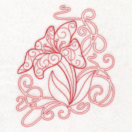 Delicate Lily Doodle (Vintage)