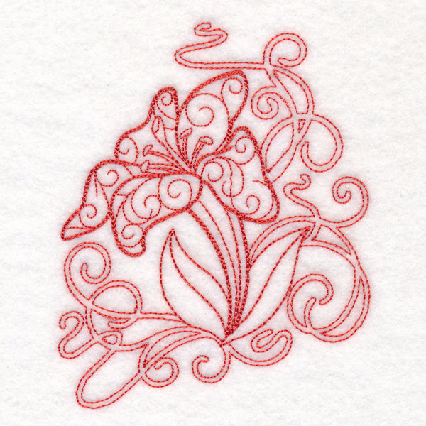 Delicate Lily Doodle (Vintage)