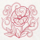 Delicate Poppy Doodle (Vintage)