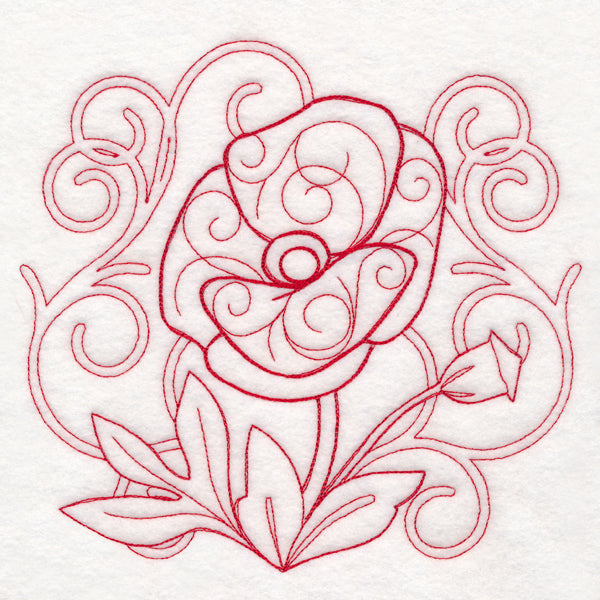 Delicate Poppy Doodle (Vintage)