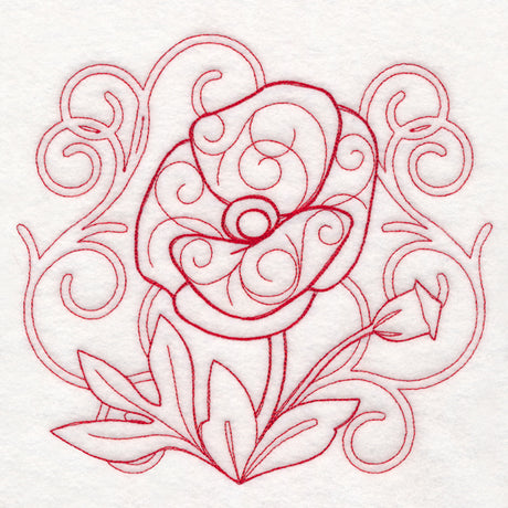 Delicate Poppy Doodle (Vintage)