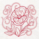 Delicate Poppy Doodle (Vintage)
