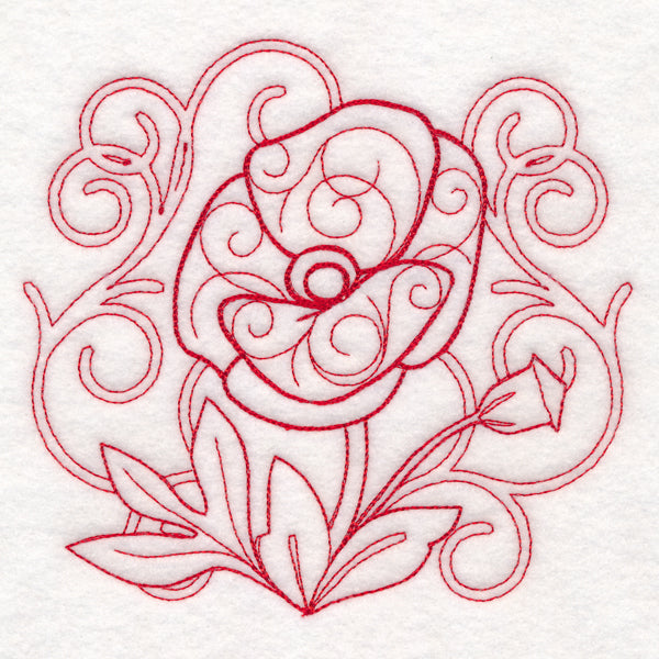 Delicate Poppy Doodle (Vintage)