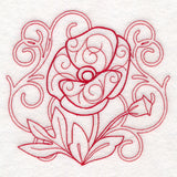 Delicate Poppy Doodle (Vintage)