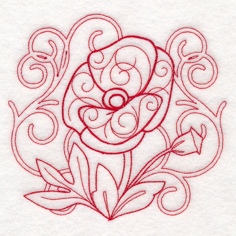 Delicate Poppy Doodle (Vintage)