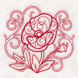 Delicate Poppy Doodle (Vintage)