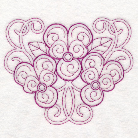 Delicate Violet Doodle (Vintage)