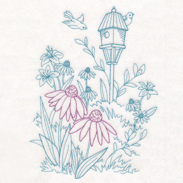 Garden Birdhouse Etching