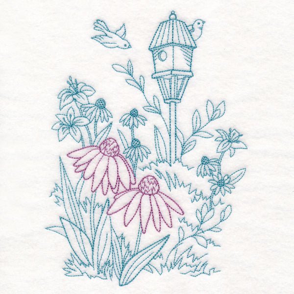 Garden Birdhouse Etching