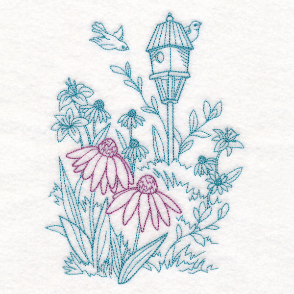 Garden Birdhouse Etching