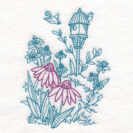 Garden Birdhouse Etching