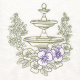 Garden Fountain Etching