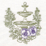 Garden Fountain Etching