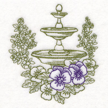 Garden Fountain Etching