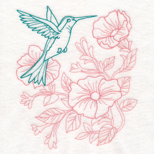 Garden Hummingbird Etching