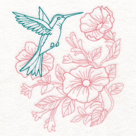 Garden Hummingbird Etching