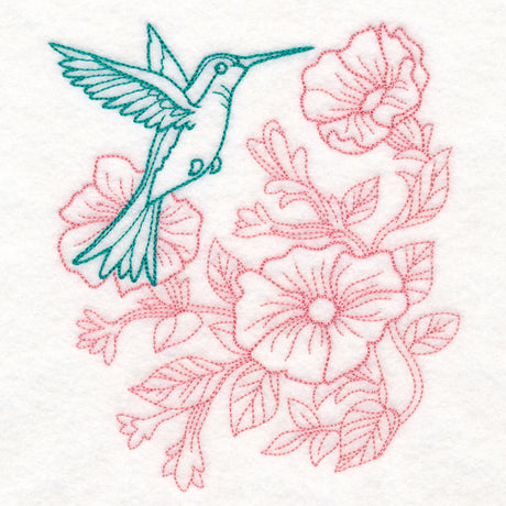 Garden Hummingbird Etching