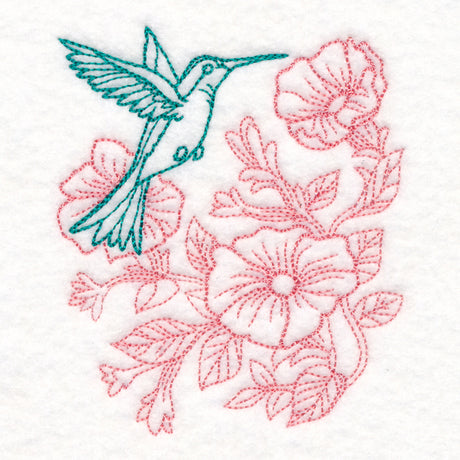 Garden Hummingbird Etching