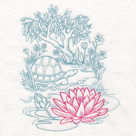 Garden Lotus Etching
