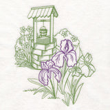 Garden Wishing Well Etching