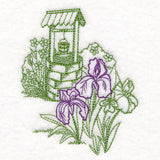 Garden Wishing Well Etching