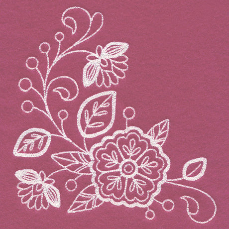 Blossoming Botanical Corner (Whitework)