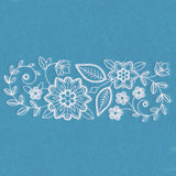Whimsical Floral Border (Whitework)