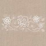 Flourishing Floral Border (Whitework)