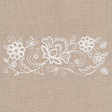 Flourishing Floral Border (Whitework)