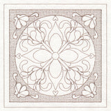Fig Blossom Square (Trapunto)