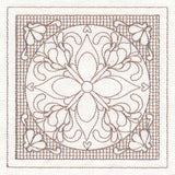 Fig Blossom Square (Trapunto)