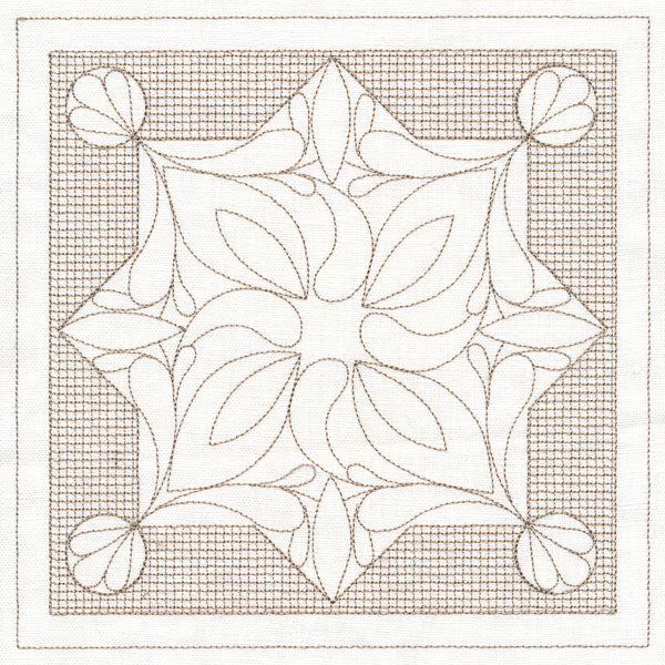 Fleur de Lis Square (Trapunto)