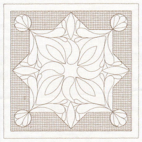 Fleur de Lis Square (Trapunto)