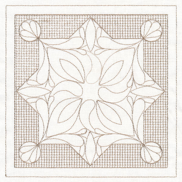 Fleur de Lis Square (Trapunto)