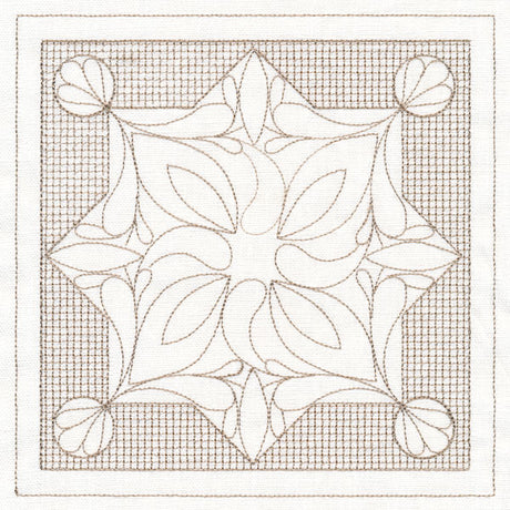 Fleur de Lis Square (Trapunto)