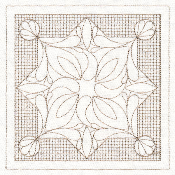 Fleur de Lis Square (Trapunto)