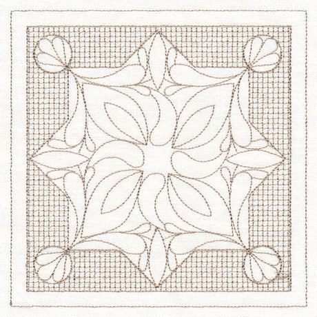 Fleur de Lis Square (Trapunto)