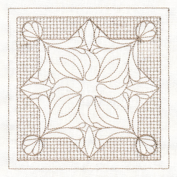 Fleur de Lis Square (Trapunto)