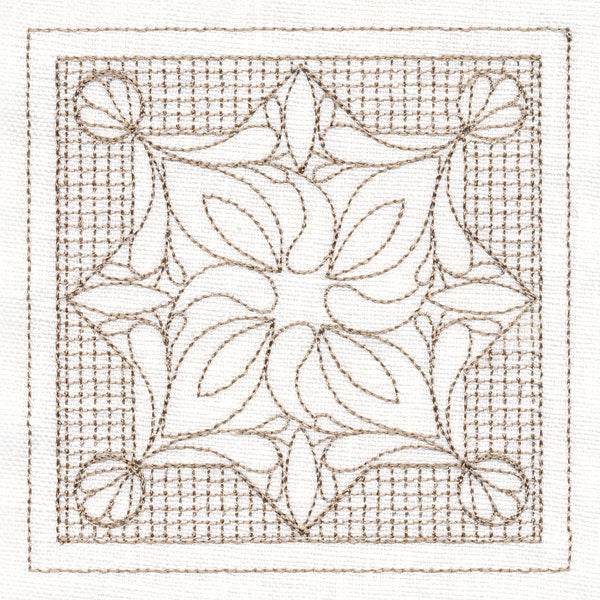 Fleur de Lis Square (Trapunto)