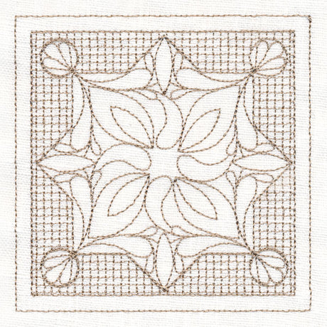Fleur de Lis Square (Trapunto)