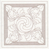 Peony Square (Trapunto)