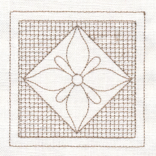 Dogwood Square (Trapunto)