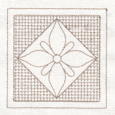 Dogwood Square (Trapunto)