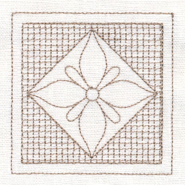 Dogwood Square (Trapunto)