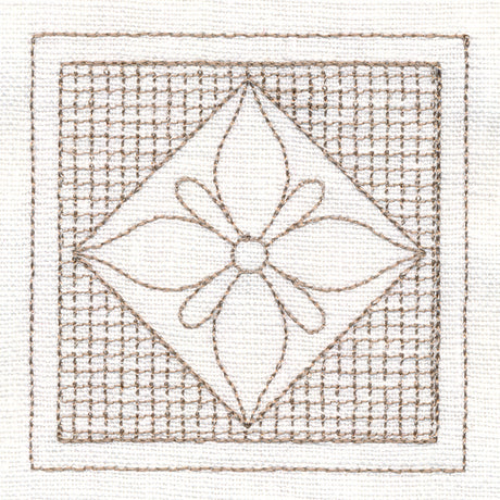 Dogwood Square (Trapunto)