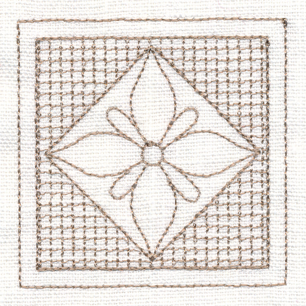 Dogwood Square (Trapunto)