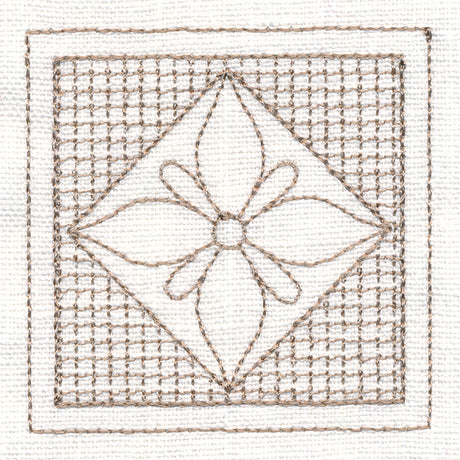 Dogwood Square (Trapunto)